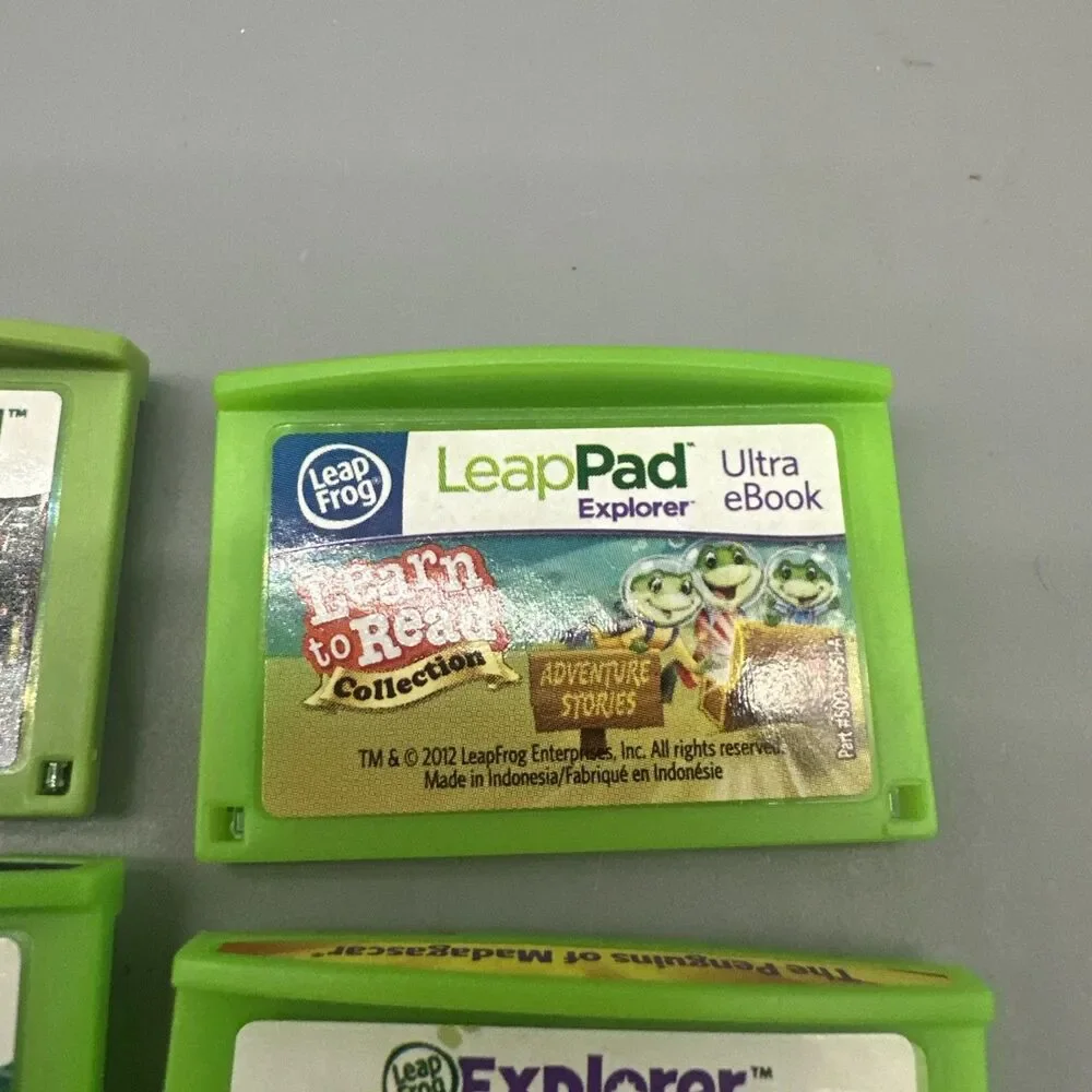 Leapfrog Leapster LeapPad 2 Explorer Game & Ebook Lot Of 4 Cars, Madagascar